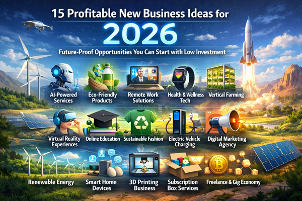 15 Profitable New Business Ideas for 2026: Future-Proof Opportunities You Can Start with Low Investment